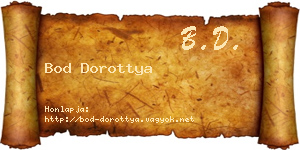 Bod Dorottya névjegykártya